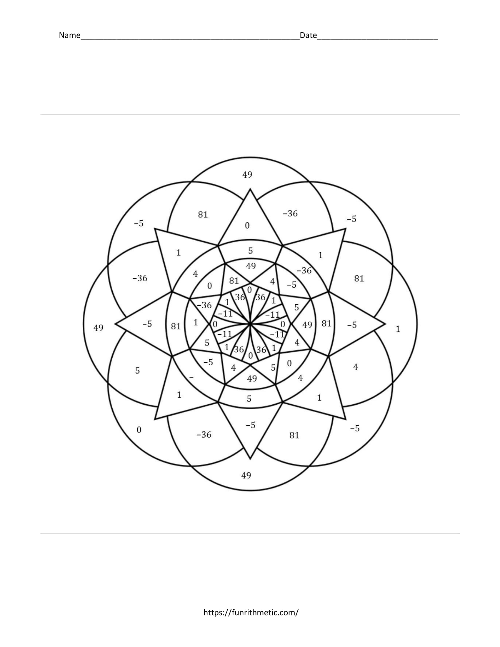 The Remainder Theorem Color By Number Funrithmetic