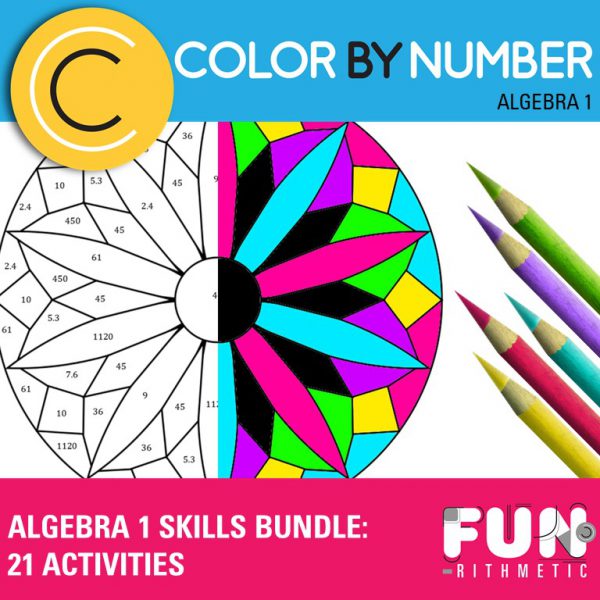 Algebra 1 coloring worksheets