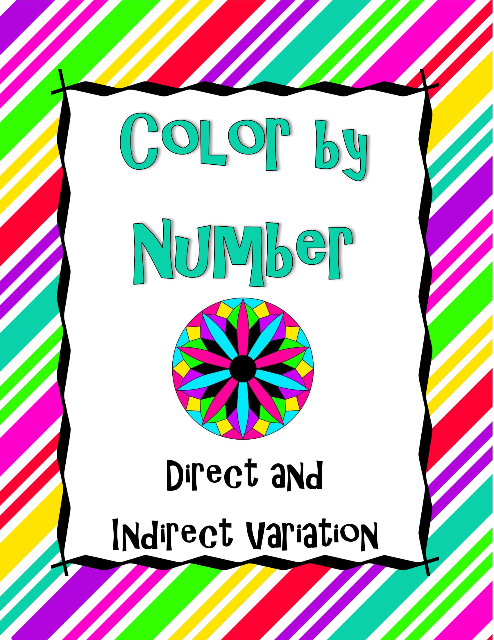 Direct and Inverse Variation Color by Number-1 | Funrithmetic