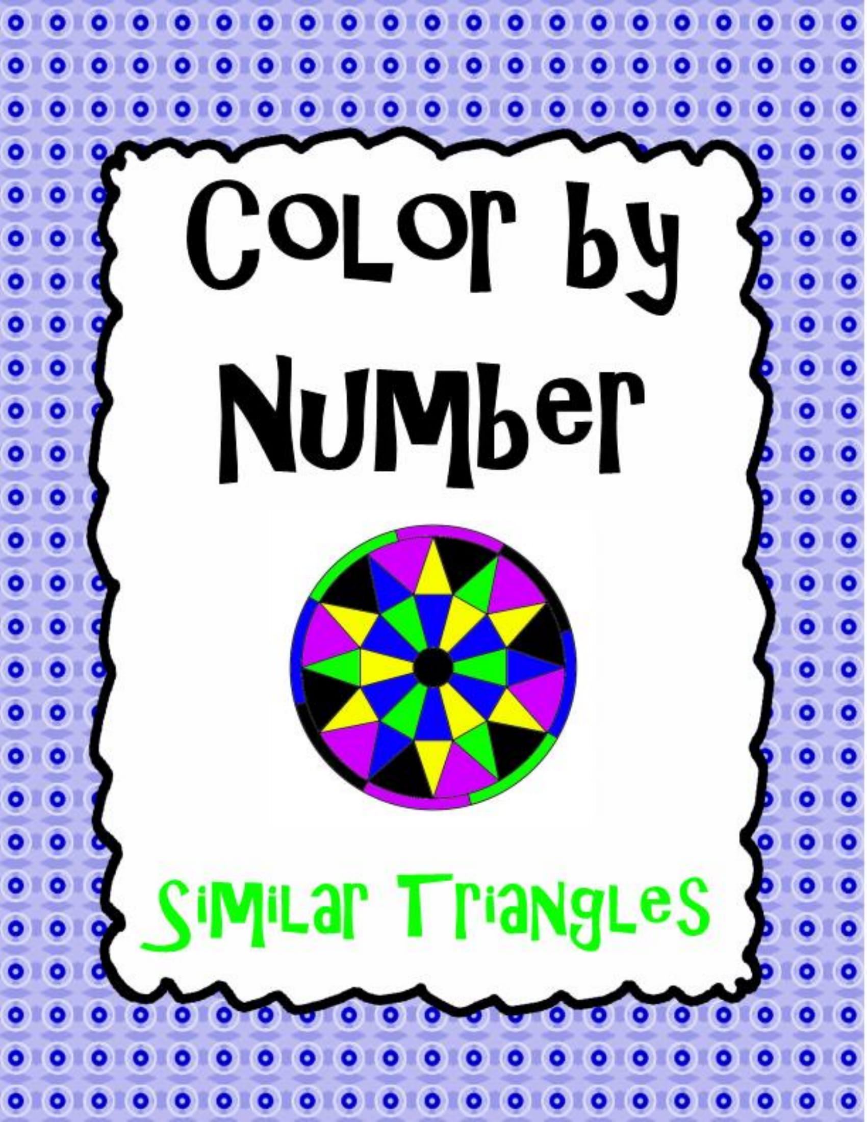 Similar Triangles Color by Number-1 | Funrithmetic