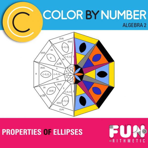 properties of ellipses color by number