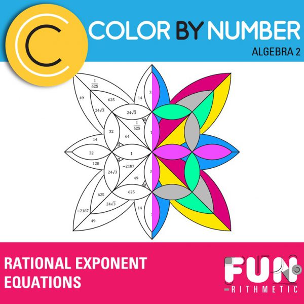 rational exponent equations color by number
