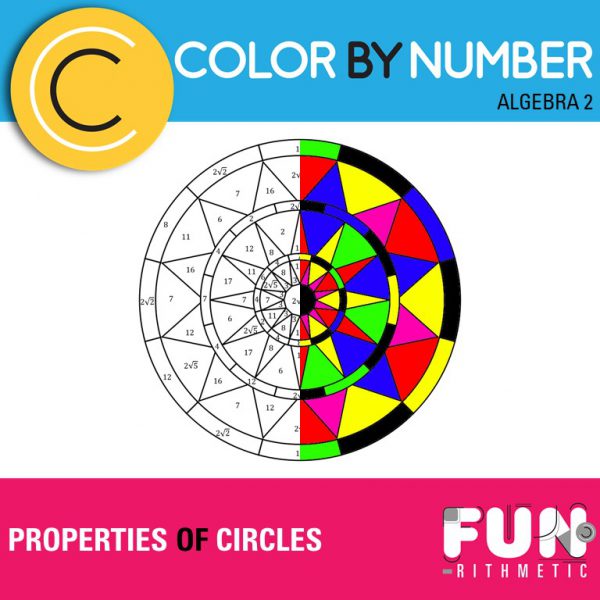 properties of circles color by number