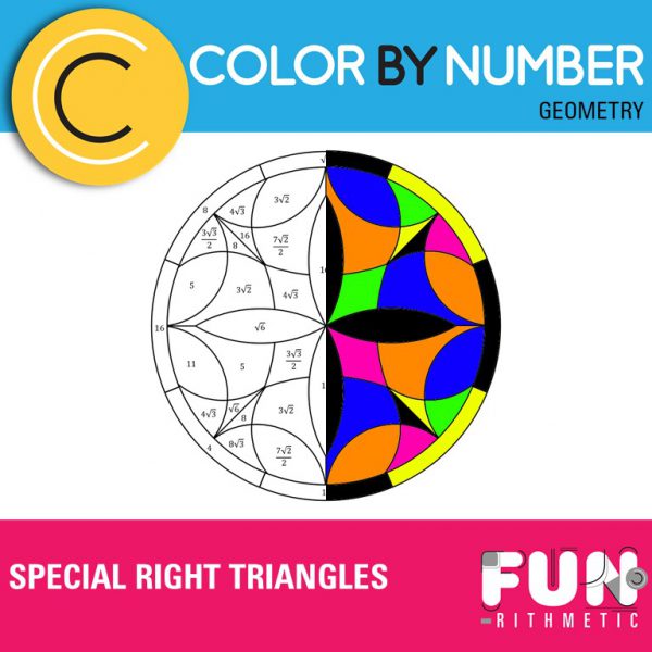 special right triangles color by number