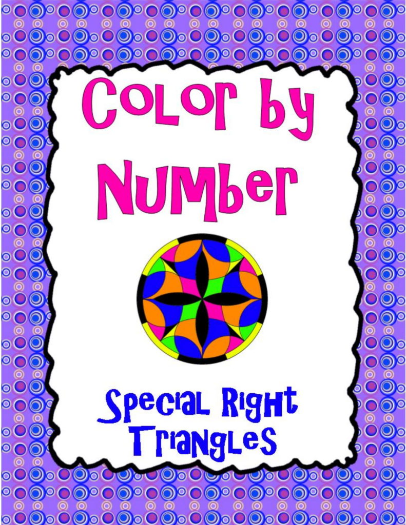 Special Right Triangles Color By Number 1 Funrithmetic