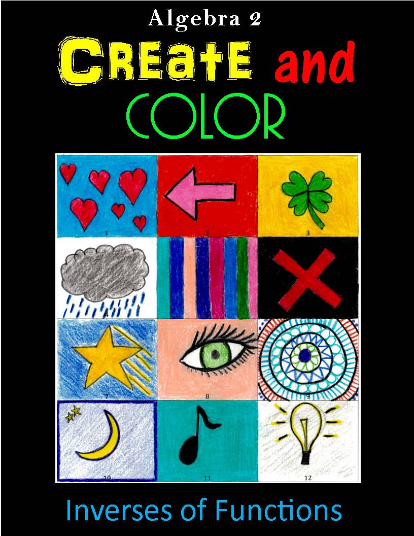 inverses of functions create and color_Page_1 | Funrithmetic