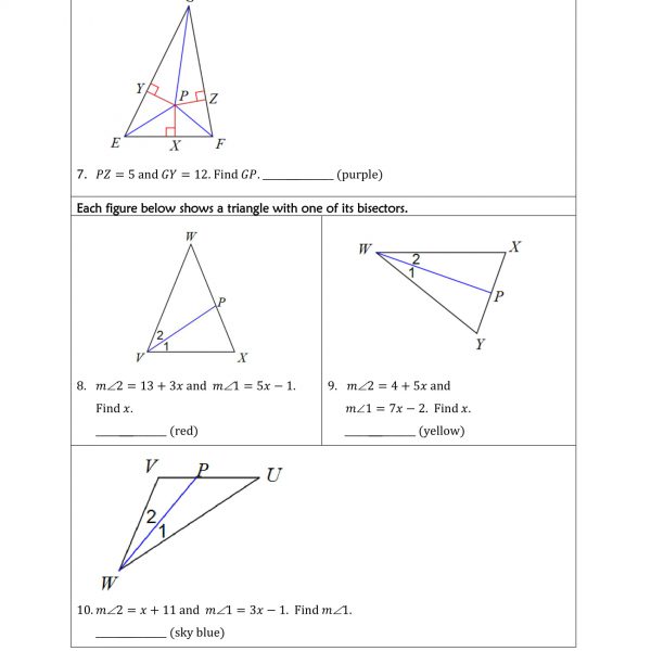 angle bisectors of triangles