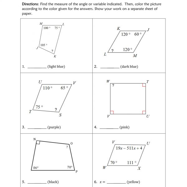 angles in quadrilaterals