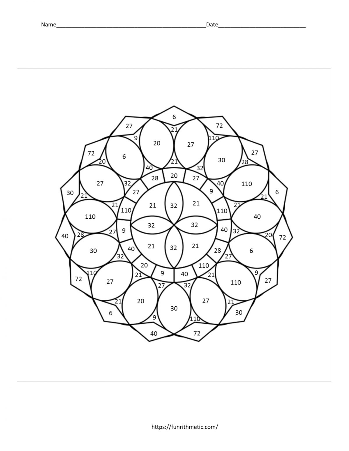 Identifying Multiples worksheet