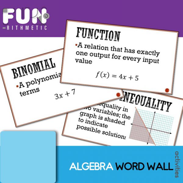 algebra word wall