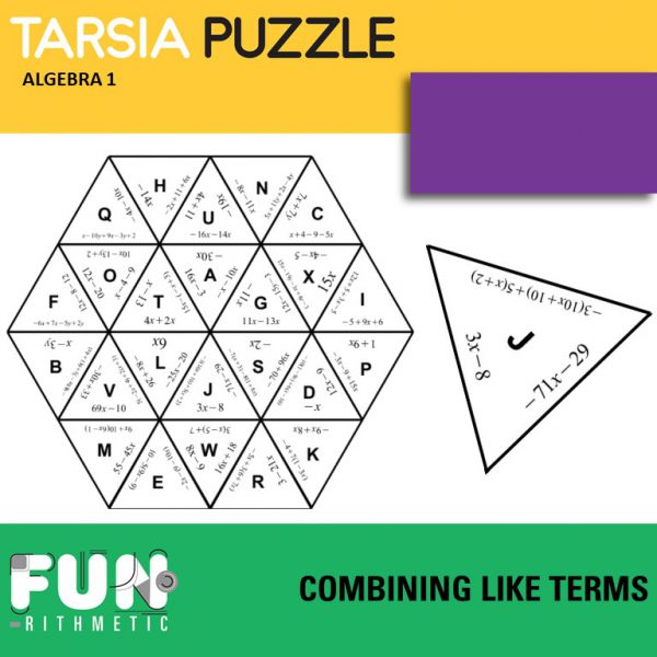 combining like terms puzzle