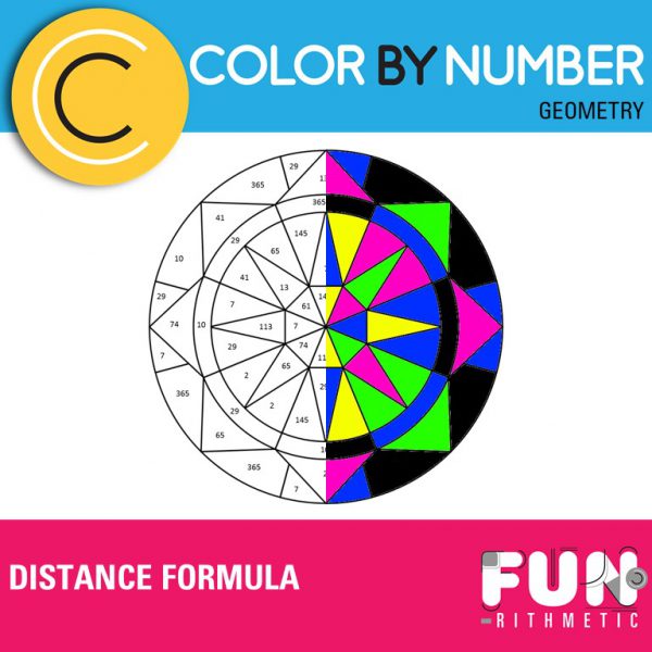 distance formula coloring activity