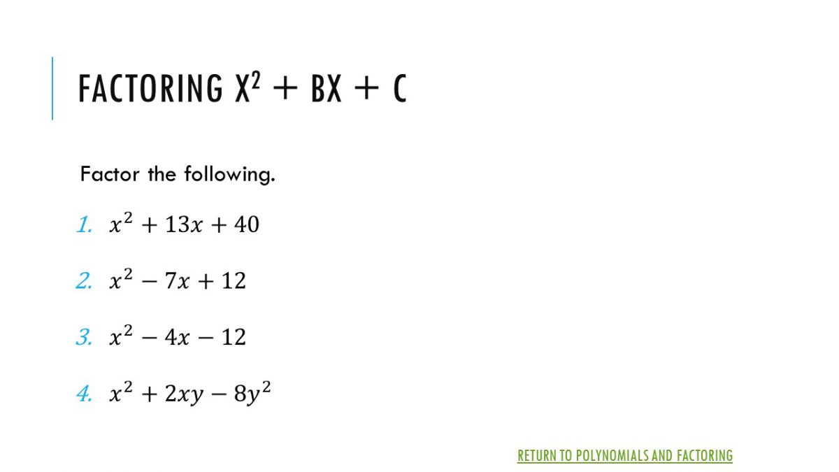 algebra daily warm ups