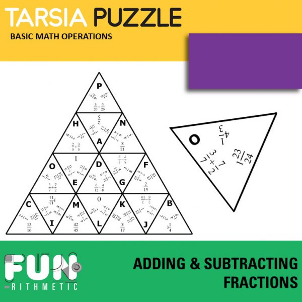 adding and subtracting fractions puzzle