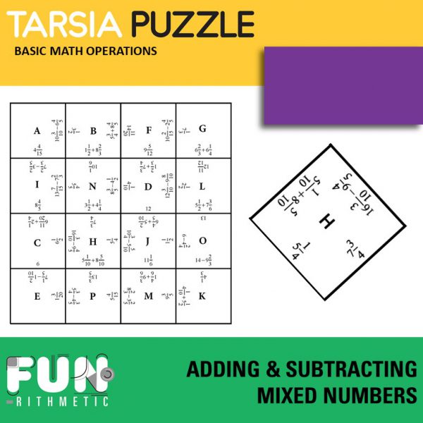 adding and subtracting mixed numbers puzzle