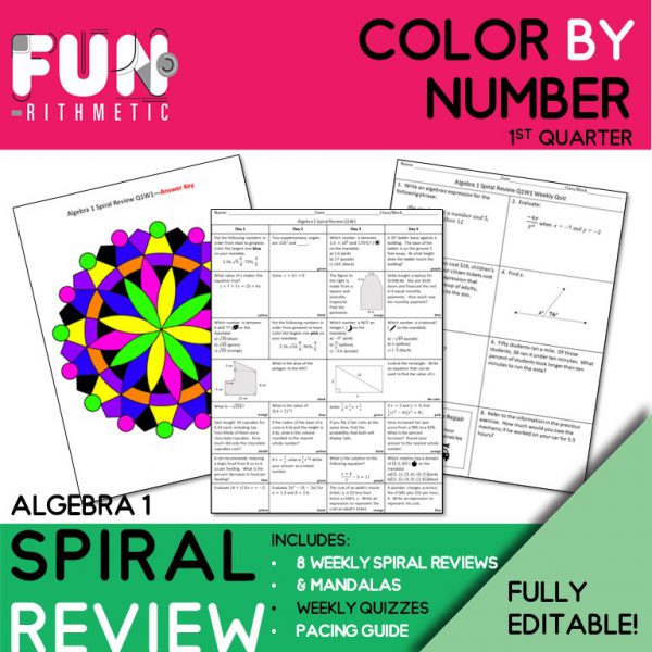 algebra 1 spiral review