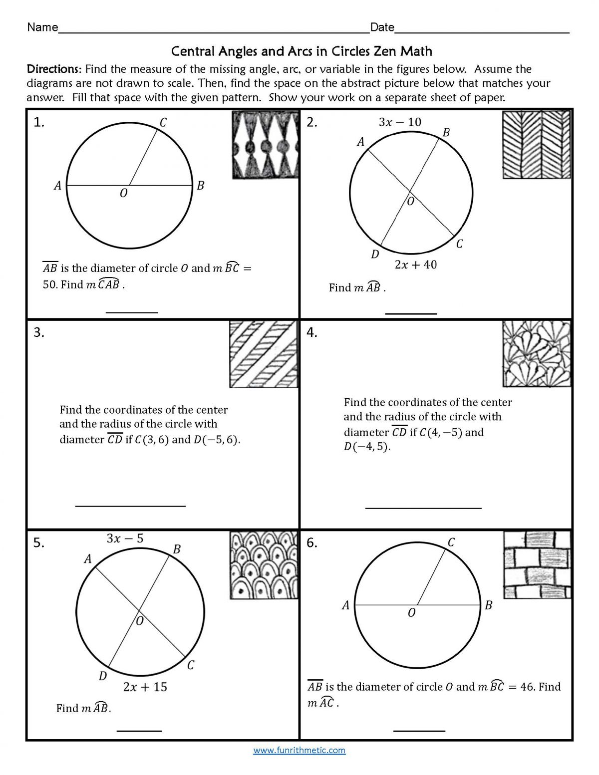 central angles and arcs