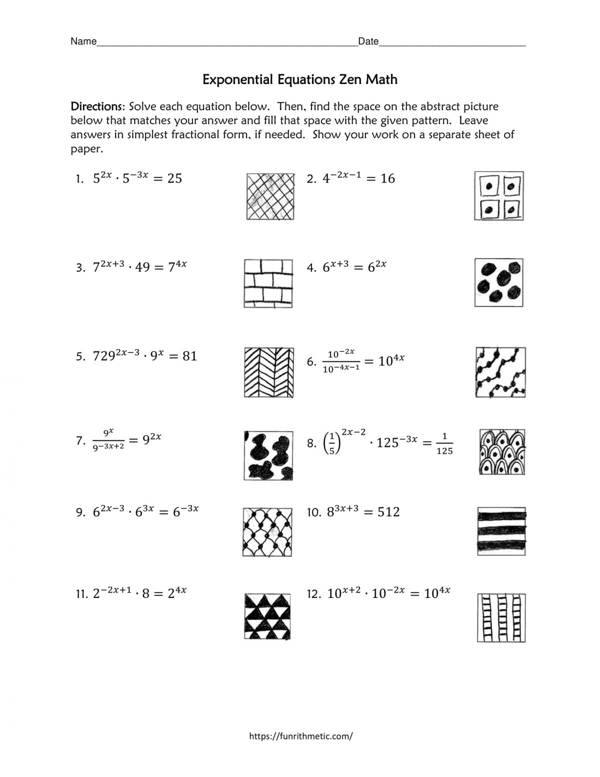 exponential equations zen math