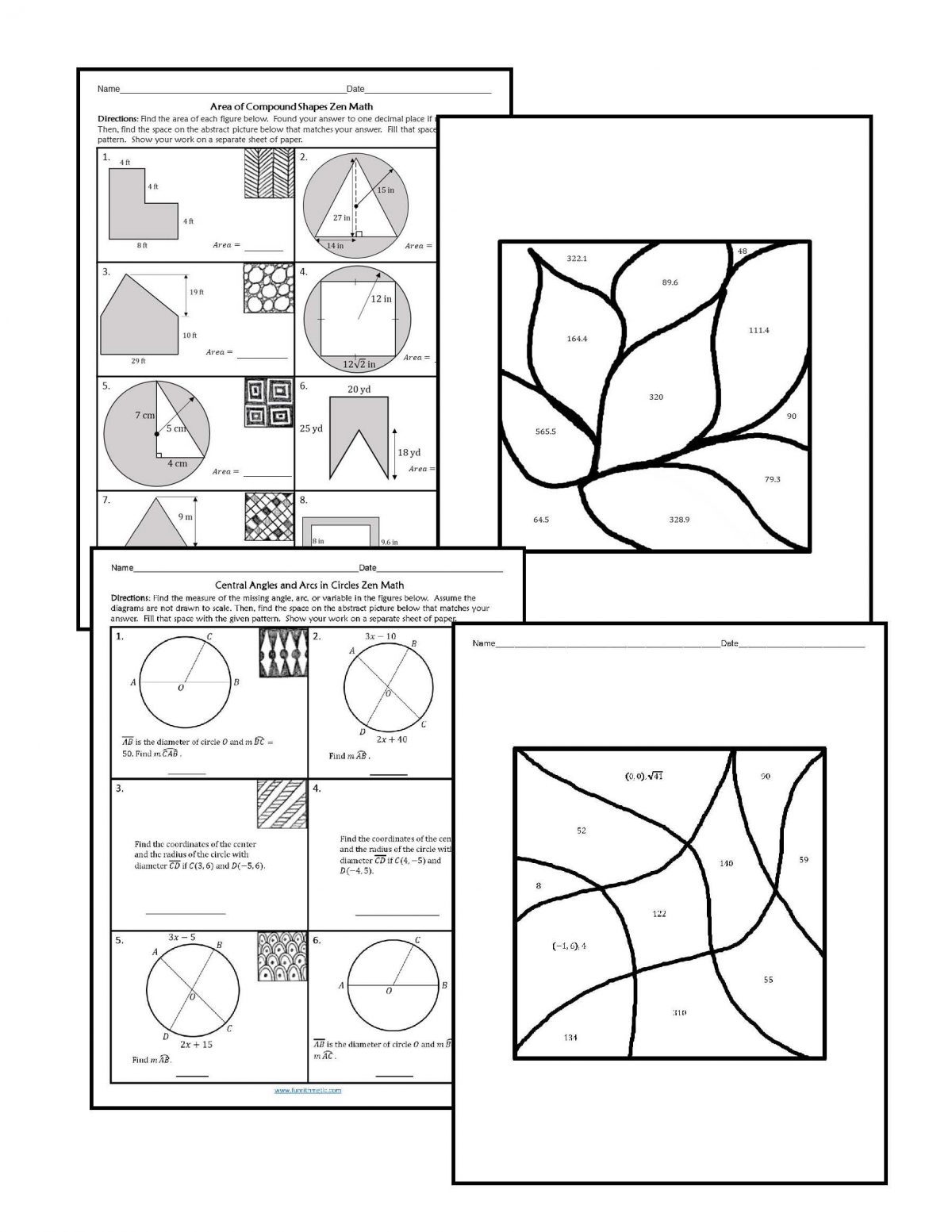 geometry worksheets zen math