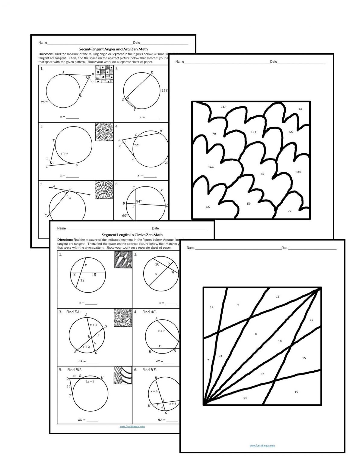geometry worksheets zen math