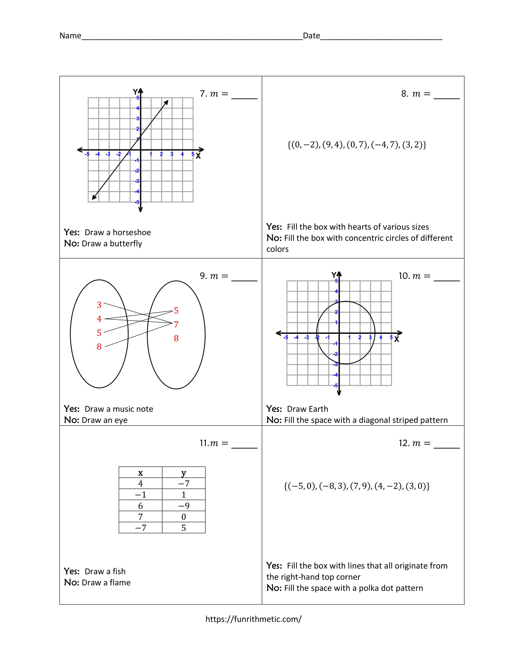 Identifying Functions Create and Color Regarding Functions And Relations Worksheet