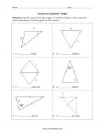 Isosceles And Equilateral Triangles Color By Number 