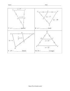 Midsegment of a Triangle worksheet
