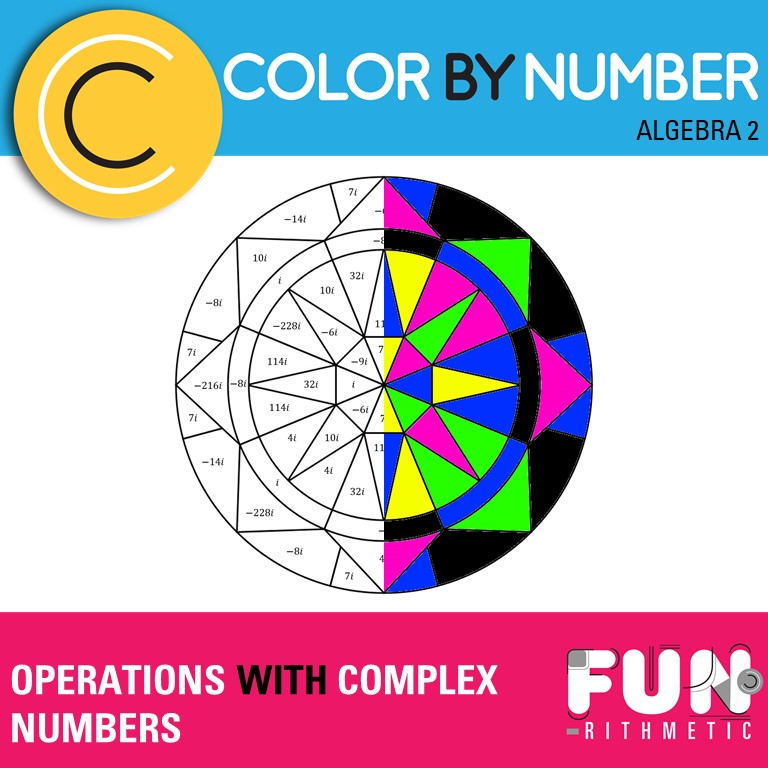 Operations With Complex Numbers Color By Number Funrithmetic