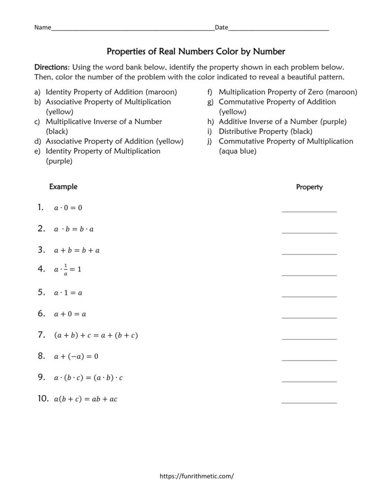 properties-of-real-numbers-color-by-number-funrithmetic