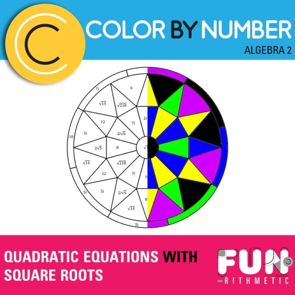 Quadratic Equations with Square Roots worksheet