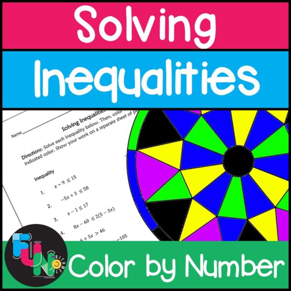 Solving Inequalities Color-by-Number | Differentiated Algebra Practice Grade 8-9