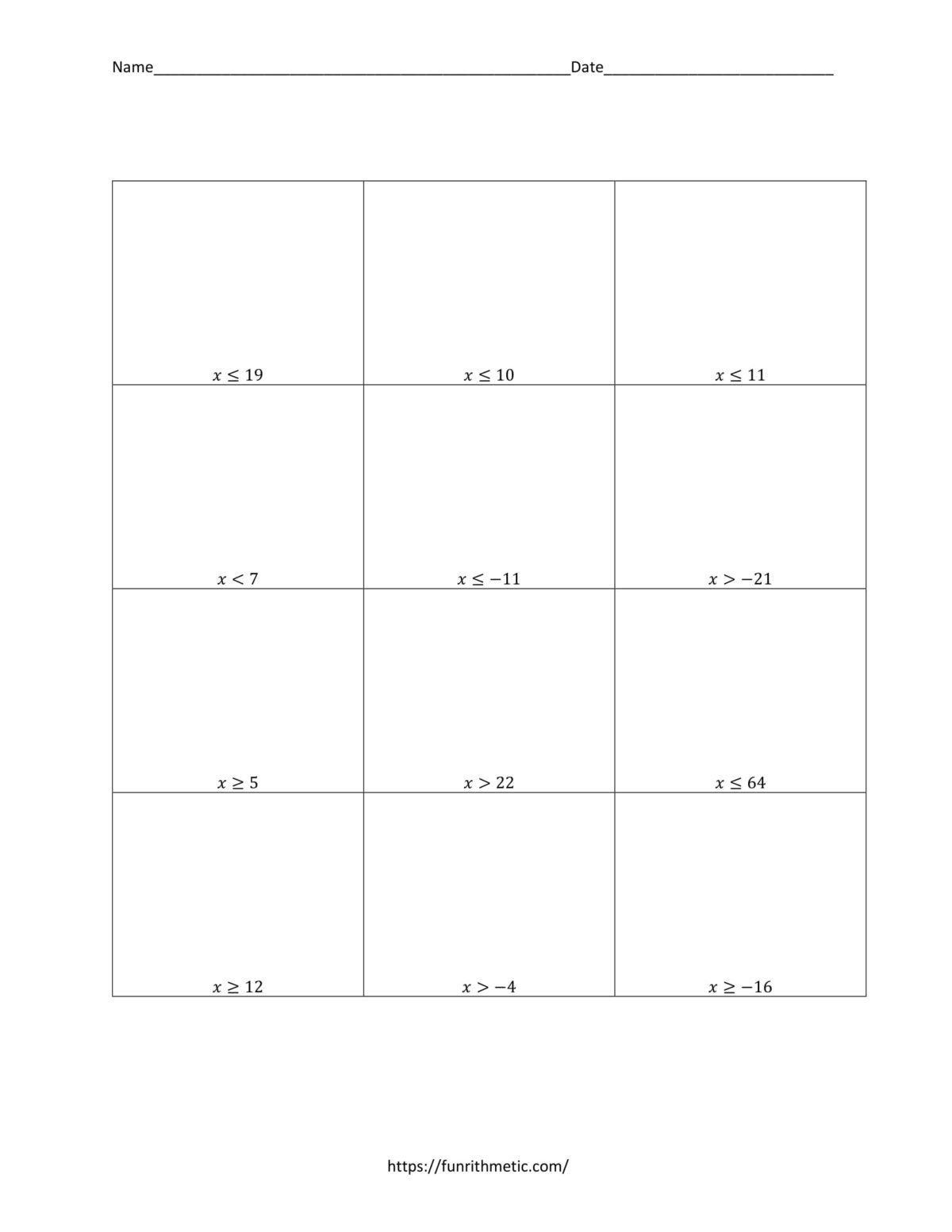 solving inequalities worksheet